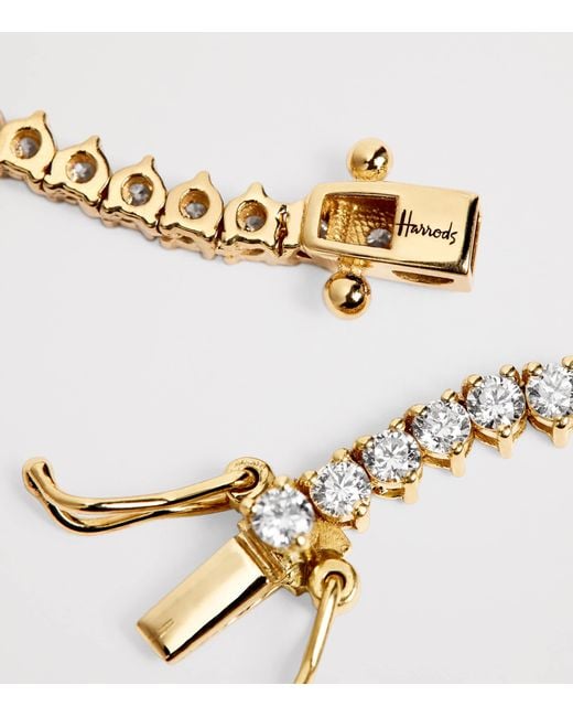 Harrods Metallic And Diamond Tennis Necklace