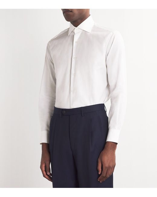 Brioni White Cotton Shirt for men