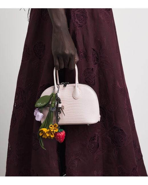 Self-Portrait Pink Mini Leather Top-Handle Bag