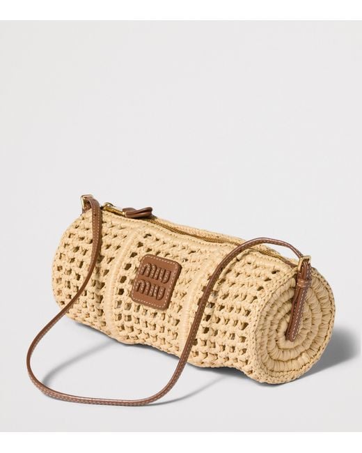 Miu Miu Metallic Crochet Mesh Pouch