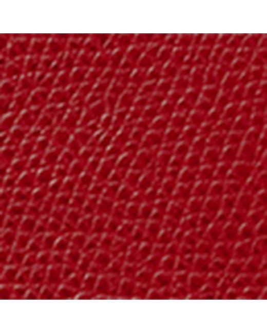 Aspinal Red Large Grained Leather Cosmetics Case