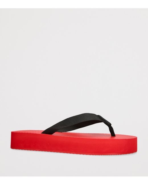 The Row Red Dune Platform Flip Flops