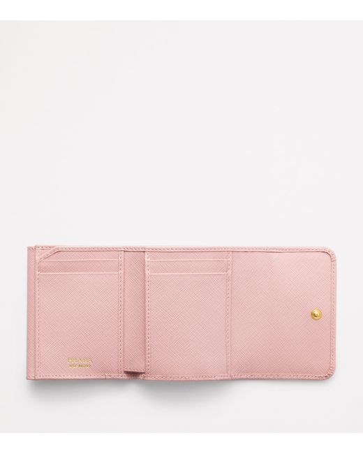 Prada Pink Small Saffiano Leather Wallet
