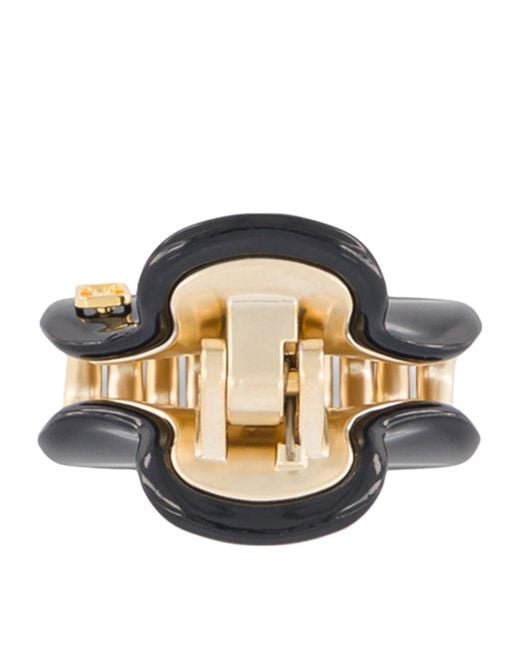Alexandre De Paris Blue Plated Claw Hair Clip