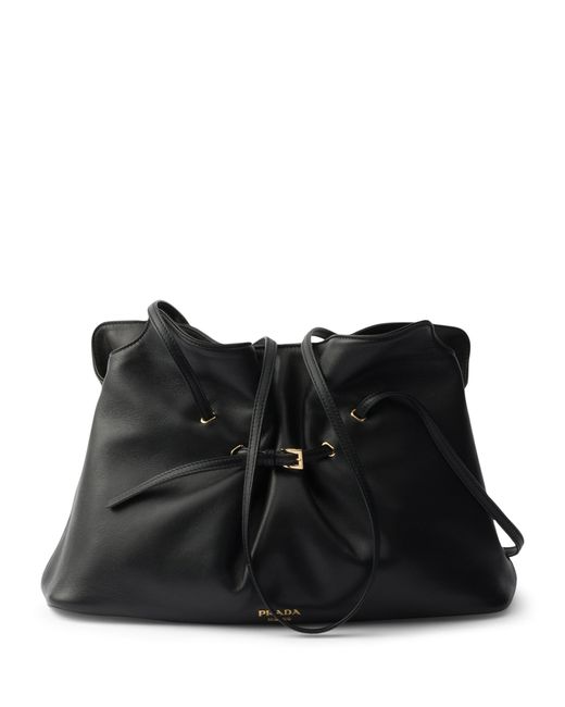 Prada Black Large Nappa Leather Dada Shoulder Bag