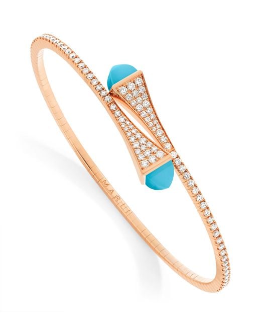 Marli New York Blue And Diamond Cleo Midi Bangle