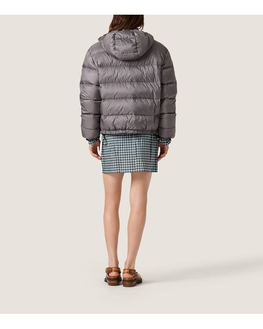Miu Miu Gray Down Ponge Puffer Jacket