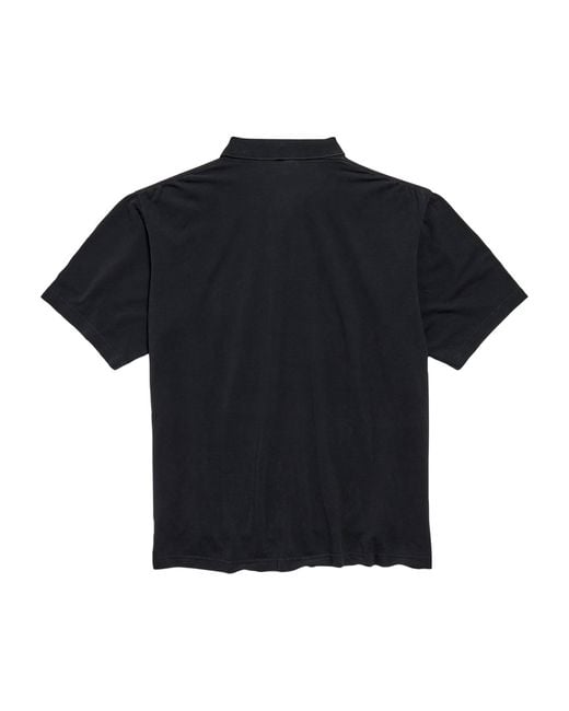 Balenciaga Laurel Classic Short Sleeve Regular Polo in Black for