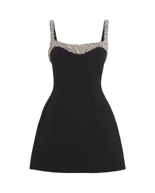 Jenny Packham Black Embellished Amour Mini Dress