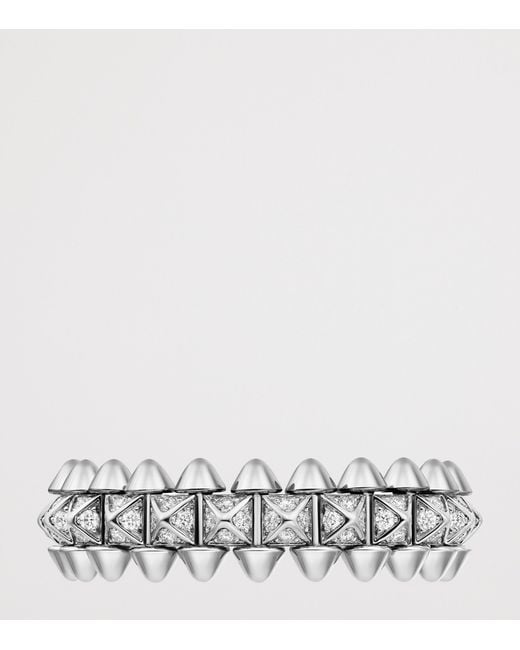 Cartier Metallic Small And Diamond Clash De Ring
