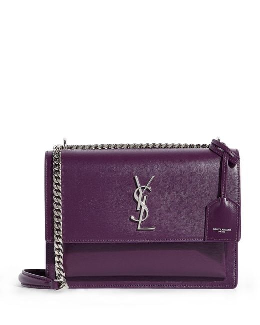 Saint Laurent Purple Medium Sunset Shoulder Bag