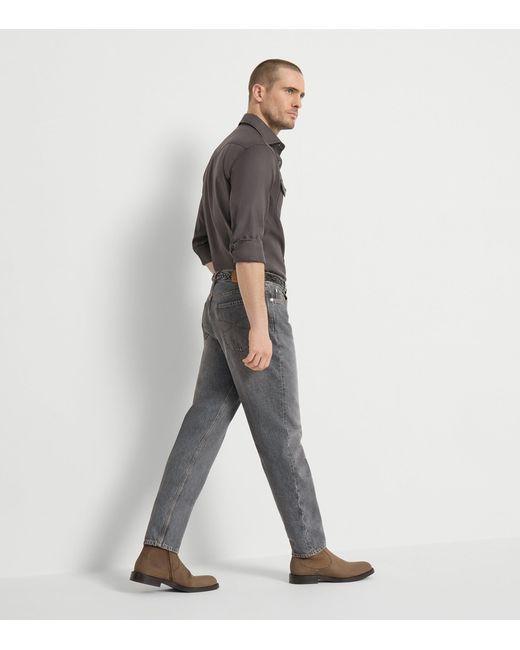Brunello Cucinelli Gray Iconic Straight Jeans for men