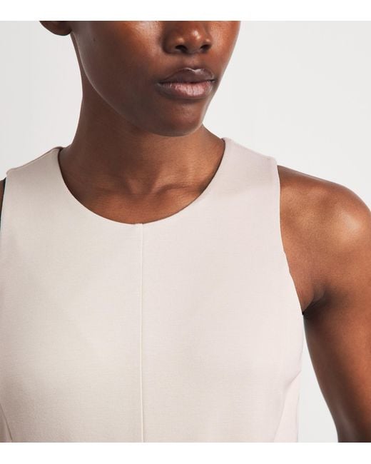 Eleventy White Zip-Up Midi Dress