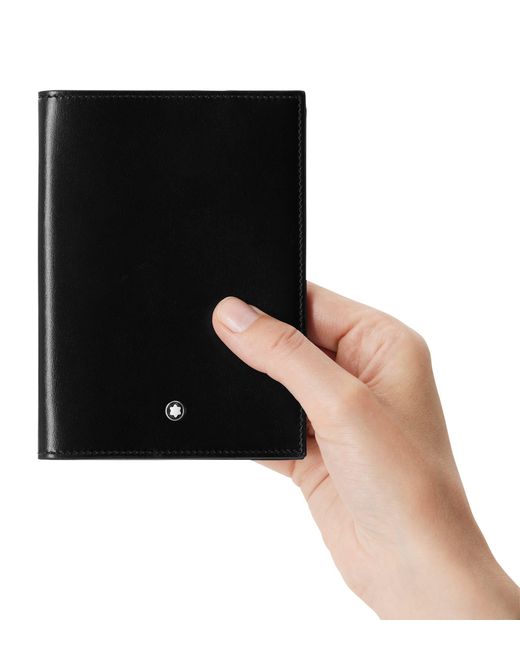 Montblanc Black Leather Meisterstück Passport Holder for men