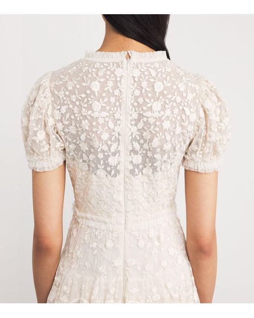 Needle & Thread White Lace Layered Maxi Dress