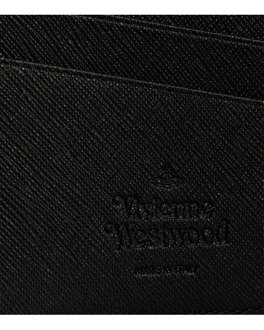Vivienne Westwood Black Leather Orb Bifold Wallet for men