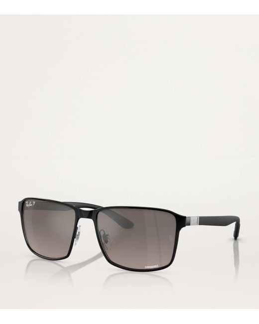 Ray-Ban Gray Metal Rb3721Ch Chromance Sunglasses