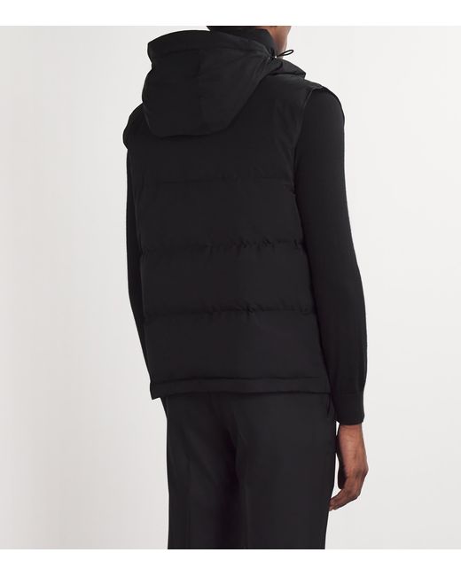 Brioni Black Down-Filled Gilet for men