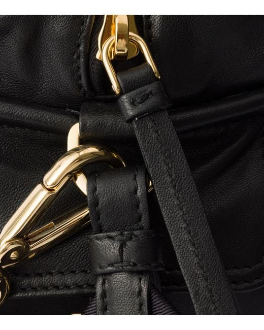 Prada Black Small Leather Explore Shoulder Bag