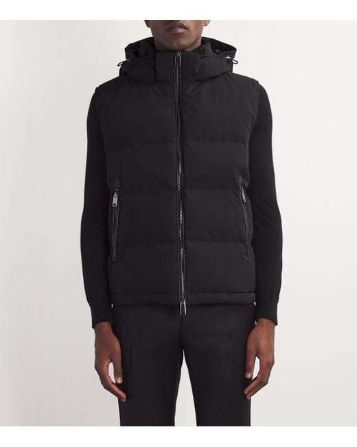 Brioni Black Down-Filled Gilet for men