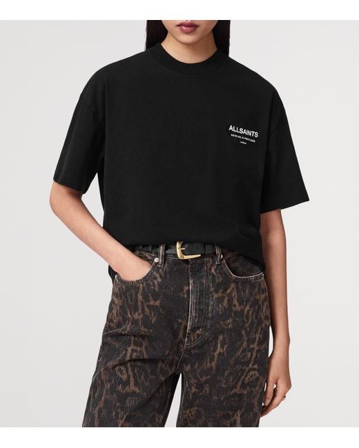 AllSaints Black Organic Cotton Dreamer Etta T-Shirt