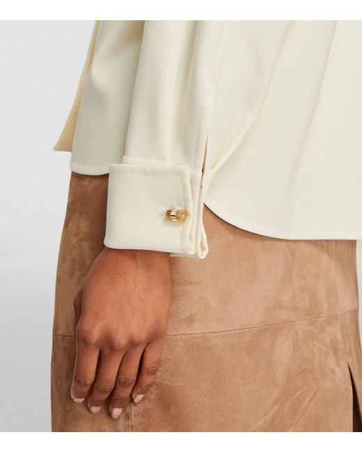 Max Mara White Virgin Wool-blend Shirt Jacket