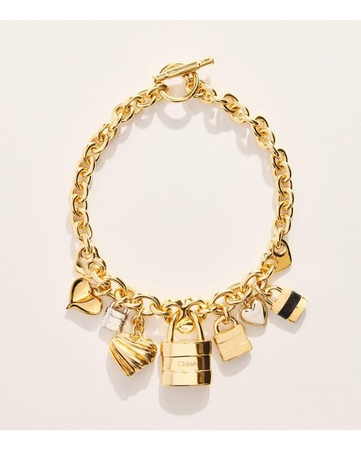 Chloé Metallic Paddington Charms Necklace