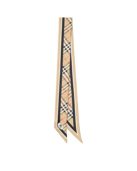 Burberry Metallic Silk Check Twilly