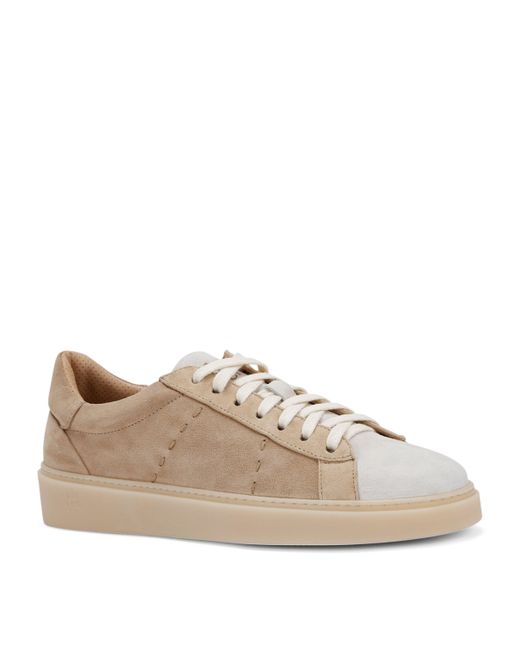 Eleventy Natural Suede Low-Top Sneakers for men