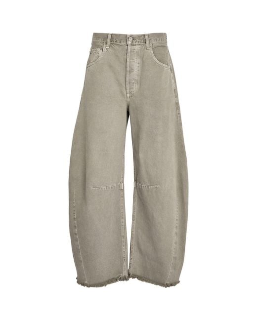 Citizens of Humanity Gray Horseshoe Wide-leg Jeans