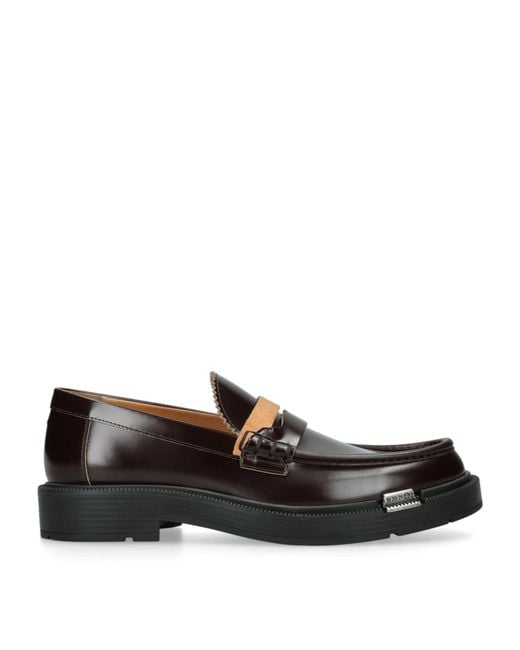 Maison Margiela Black Leather Décortiqué Loafers