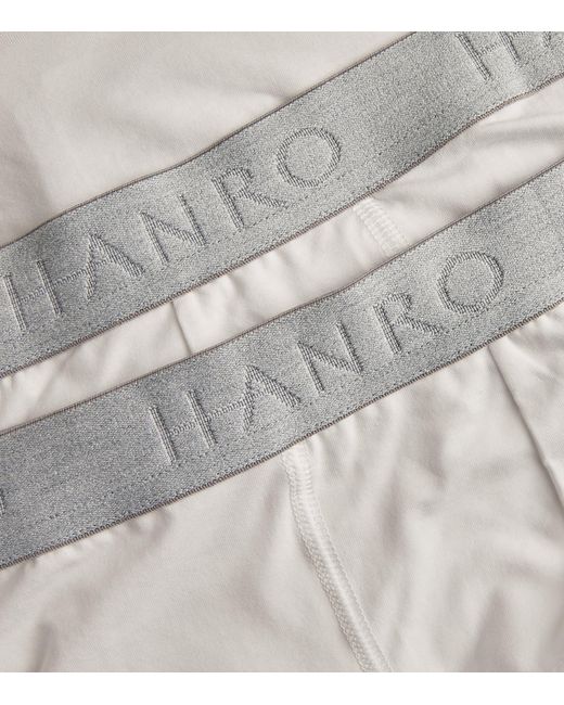 Hanro White Cotton-Blend Essential Trunks for men