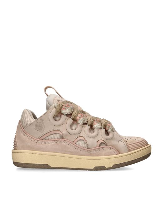 Lanvin Natural Leather Curb Sneakers