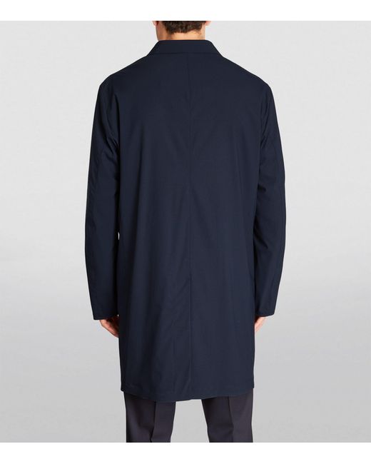 Corneliani Blue Reversible Raincoat for men