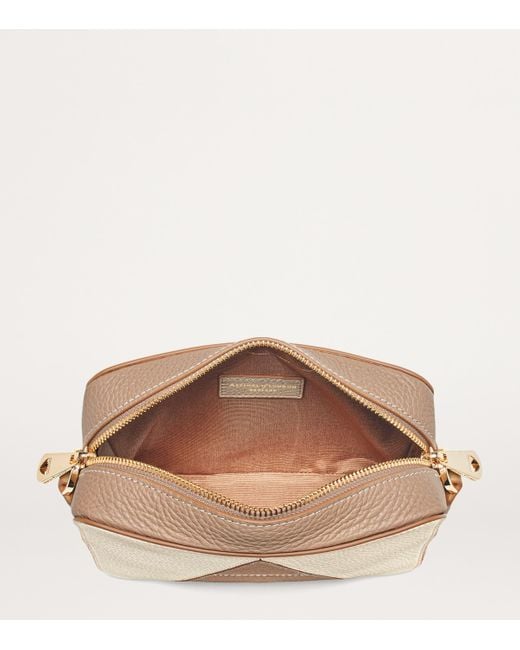 Aspinal Brown Leather 'A' Camera Bag