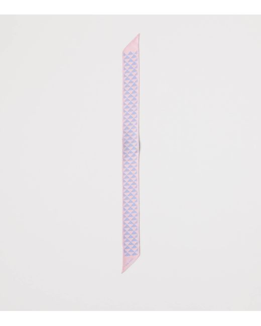 Prada Purple Silk Triangle Print Necktie for men