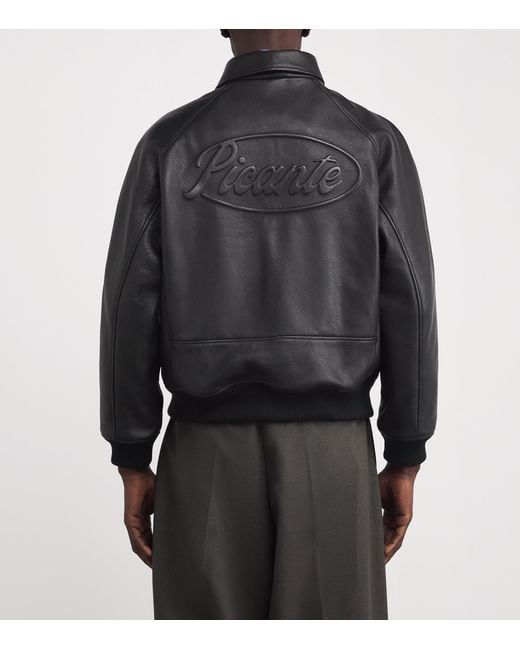 Picante Black Senna Leather Jacket for men