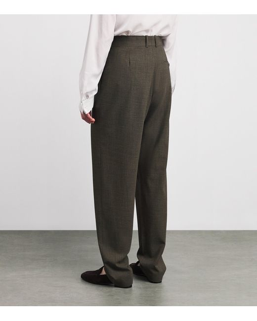 The Row Gray Gianni Sheep Wool Trousers