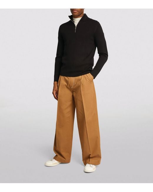 Sandro Black Half-Zip Sweater for men
