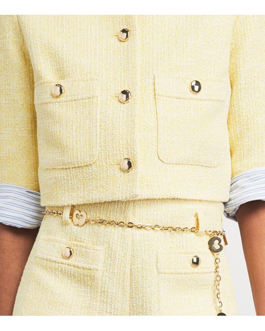 Maje Natural Tweed Cropped Jacket