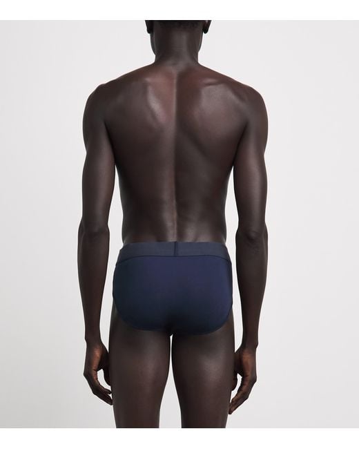 Skims Blue Stretch-Cotton Briefs for men