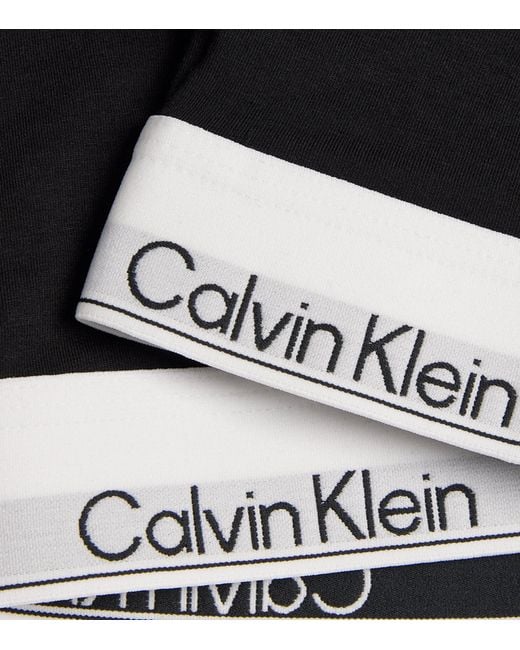 Calvin Klein Black Cotton-Blend Icon Unlined Bralette
