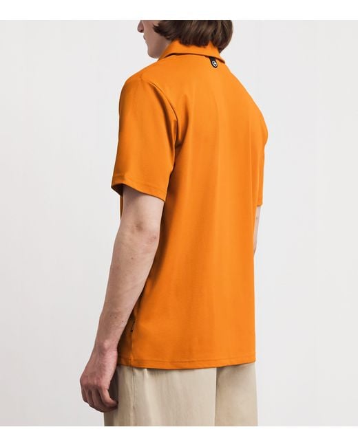 Malbon Orange Fairway Polo Shirt for men