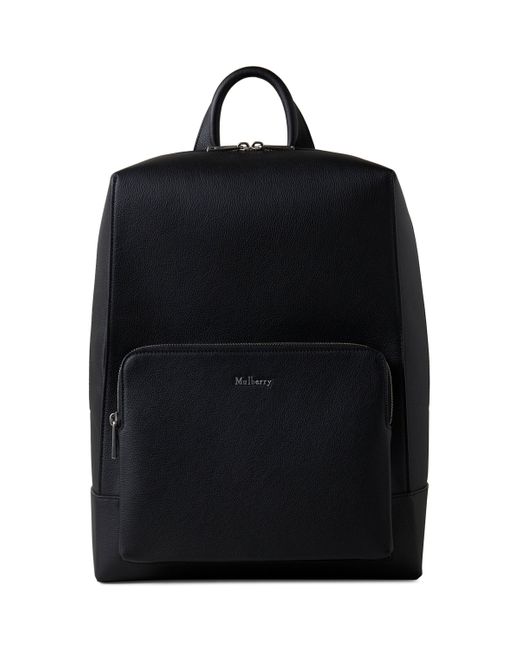 Mulberry Black Leather Backpack for men