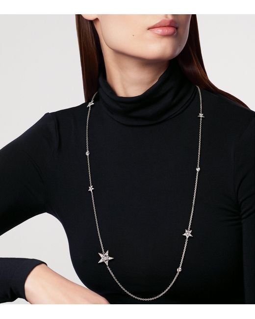 Chanel Metallic And Diamond Les Infinis De Comète Long Necklace