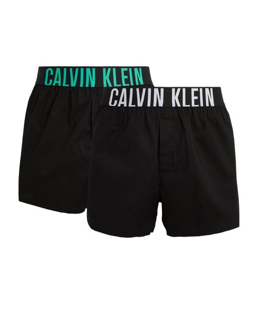 Calvin Klein Black Stretch-cotton Intense Power Boxer Shorts (pack Of 2) for men