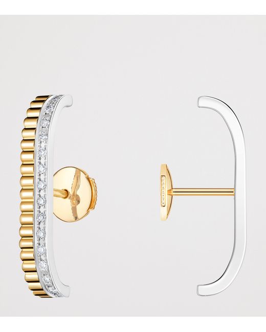 Boucheron Metallic And Diamond Quatre Radiant Edition Stud Earrings