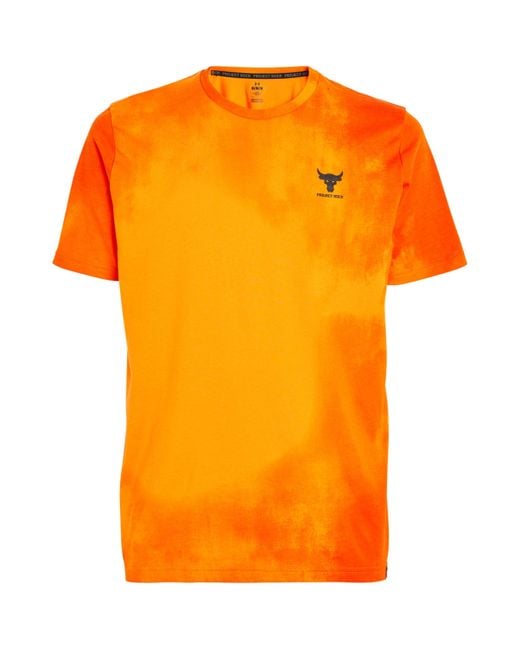 Under Armour Orange Project Rock Payoff T-Shirt for men