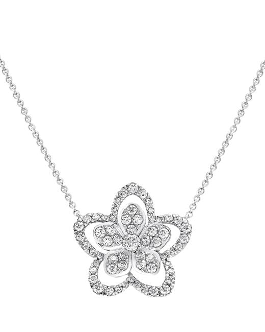 Graff Metallic And Diamond Wild Flower Necklace