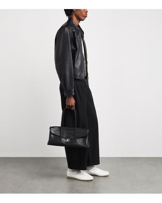 Sandro White Leather And Suede Low-Top Sneakers for men